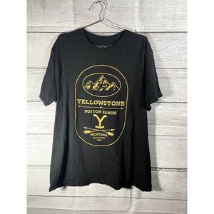 Yellowstone TV Show - Men's Black Logo Short Sleeve T-Shirt - Size XL